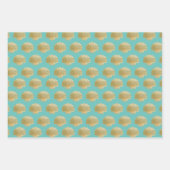 サメ巻き紙フラットシートセット3 ラッピングペーパーシート (正面2)