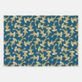 サメ巻き紙フラットシートセット3 ラッピングペーパーシート (正面3)