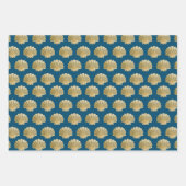 サメ巻き紙フラットシートセット3 ラッピングペーパーシート (正面2)