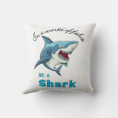 サメ引用文,おもしろい漫画スタイル クッション (裏面)