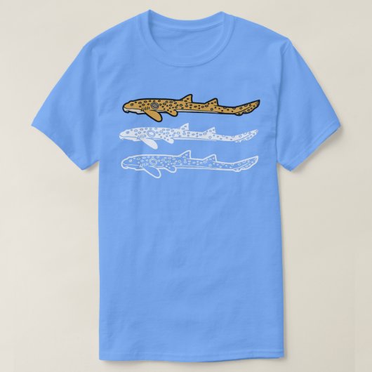 サメ愛好家のためのEpauletサメデザインTシャツ Tシャツ (デザイン正面)