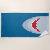 サメ攻撃 ビーチタオル (正面)