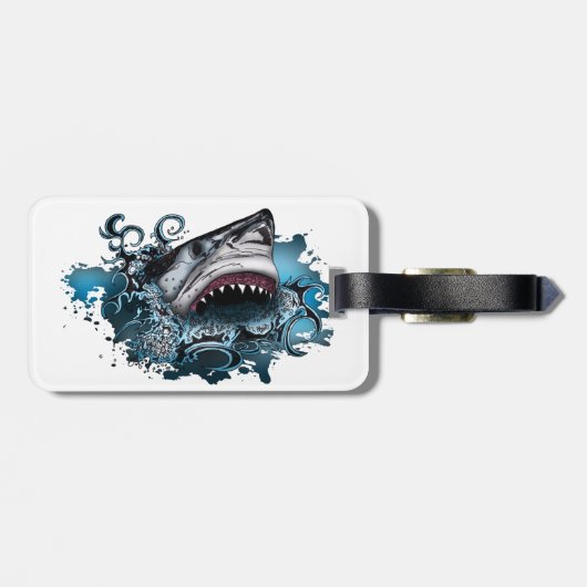 サメ攻撃 ラゲッジタグ (裏面横)