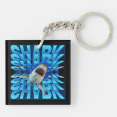 サメ文字効果タイポグラフィ キーホルダー (裏面)