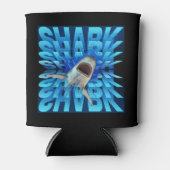 サメ文字効果タイポグラフィ 缶クーラー (正面)