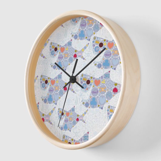 サメ時計 壁時計 (傾斜)