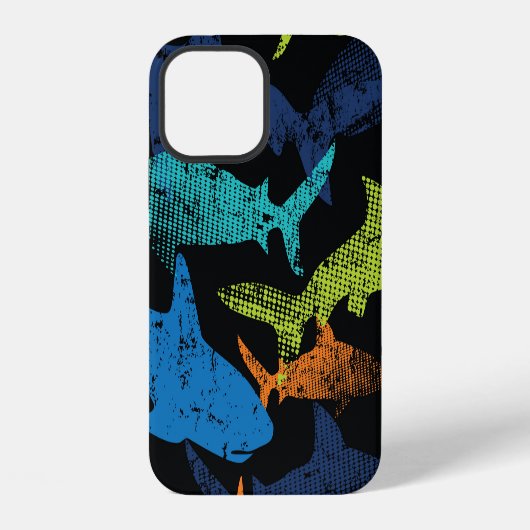 サメ柄 モダン ウルバン iPhoneケース (裏面)