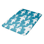 サメ模様デザイン バスマット (アングル)