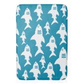 サメ模様デザイン バスマット (正面縦)