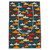 サメ模様 ミディアムペーパーバッグ (裏面)