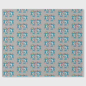 サメ模様 ラッピングペーパー (フラット)