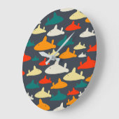 サメ模様 ラージ壁時計 (傾斜)