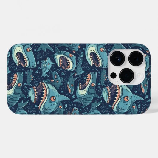 サメ模様 Case-Mate iPhoneケース (裏面 (横))