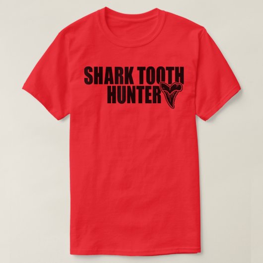サメ歯ハンターシャーク古生物学の歯のハンチン Tシャツ (デザイン正面)