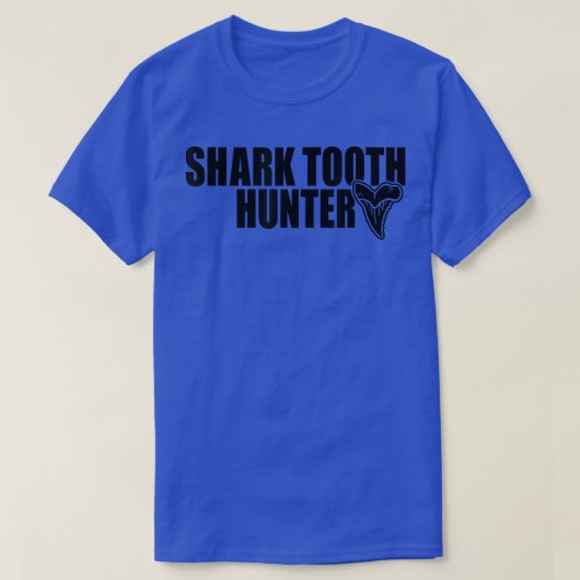 サメ歯ハンターシャーク古生物学の歯のハンチン Tシャツ (デザイン正面)