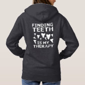 サメ歯ハンターシャーク歯狩り化石狩り パーカ (裏面)