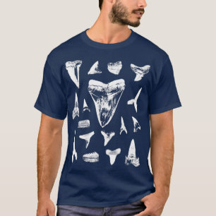 サメ歯化石コレクター歯ハンター地質学 Tシャツ
