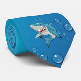 サメ水中柄ネクタイ ネクタイ