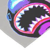 サメ水彩桃色と紫イラストレーション ショートテーブルランナー (コーナー)