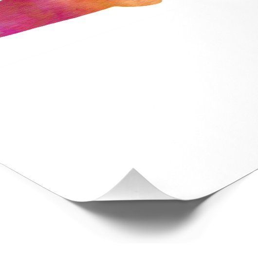 サメ水色シルエットピンクイエローシャーク フォトプリント            (角)