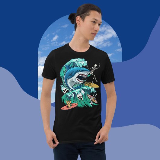 サメ波 Tシャツ