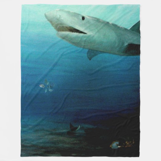 サメ泳ぎ フリースブランケット (正面)