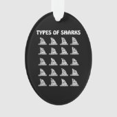 サメ海洋生物学20種 オーナメント (正面)