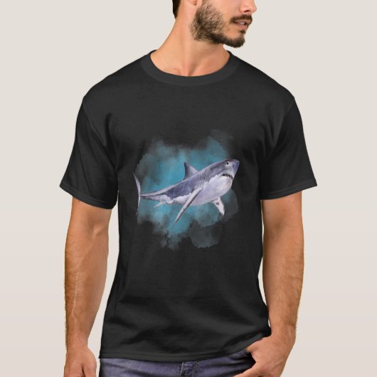 サメ深い海クリーチャー&リフトライフ Tシャツ (正面)