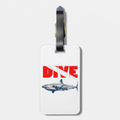 サメ潜水 ラゲッジタグ (裏面縦)