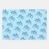 サメ男の赤ちゃんまたは女の子の誕生日パーティー ラッピングペーパーシート (正面3)