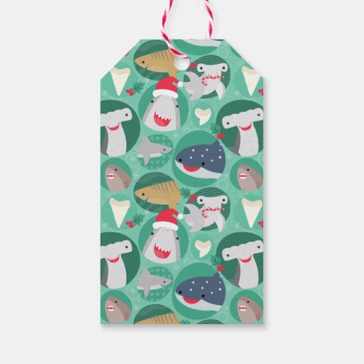 サメ種クリスマスプレゼントラベル ギフトタグ (裏面)