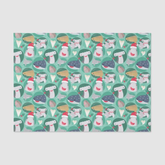 サメ種クリスマス 薄葉紙 (正面)
