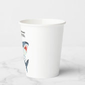 サメ紙カップ – 編集可能な数値 紙コップ (左)