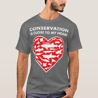 サメ線保護ハート Tシャツ