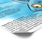 サメ解剖学プリント ポスター (角)