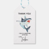 サメ誕生日ギフトラベル、メッセージカード ギフトタグ (正面)