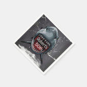 サメ誕生日シャーク攻撃 スタンダードカクテルナプキン (角)