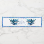 サメ誕生日シャーク攻撃 ペットボトルラベル (シングルラベル)