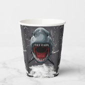 サメ誕生日シャーク攻撃 紙コップ (左)