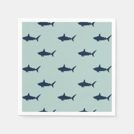 サメ誕生日パーティー スタンダードカクテルナプキン