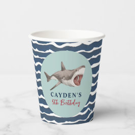 サメ誕生日パーティー 紙コップ