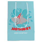 サメ誕生日抱き枕 ミディアムペーパーバッグ (裏面)