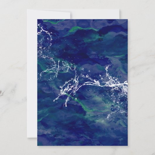 サメ誕生日招待状シャーク攻撃 招待状 (裏面)