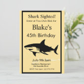サメ誕生日招待状シャーク攻撃 招待状 (スタンド正面)