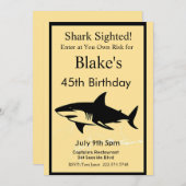 サメ誕生日招待状シャーク攻撃 招待状 (正面/裏面)