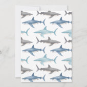サメ誕生日招待状 招待状 (裏面)