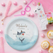 サメ誕生日紙プレート ペーパープレート (パーティー)