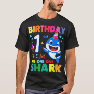 サメ誕生日1歳1歳の誕生日ボーイマチ Tシャツ