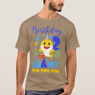 サメ誕生日2歳2歳バースデーマッチングF Tシャツ