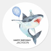 サメ誕生日ANY AGE, Jawsome ラウンドシール (正面)